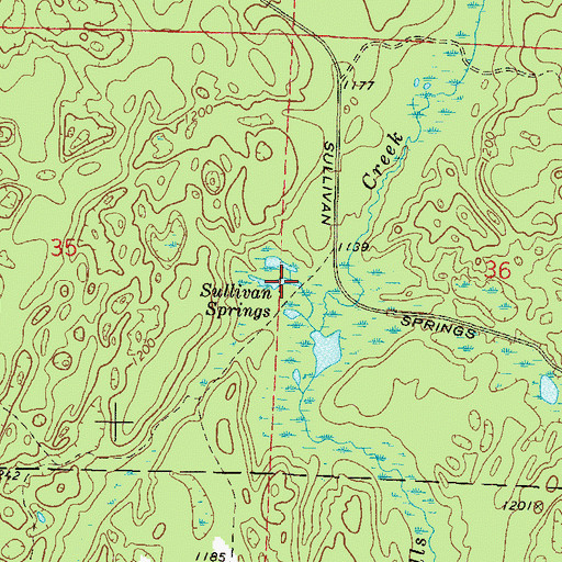 Topographic Map of Sullivan Springs, WI