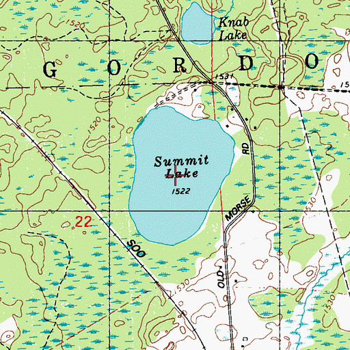 Topographic Map of Summit Lake, WI