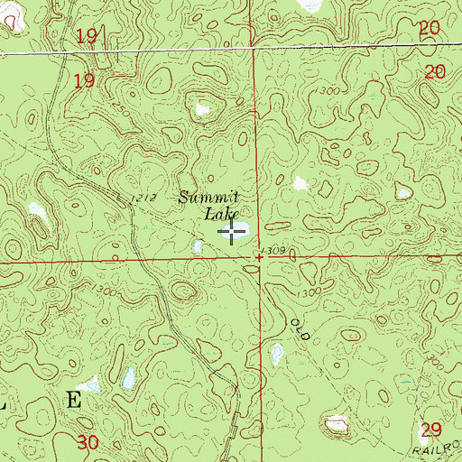 Topographic Map of Summit Lake, WI