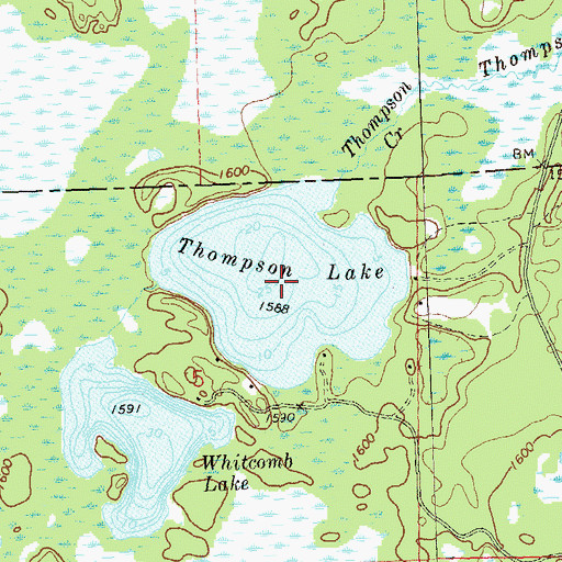 Topographic Map of Thompson Lake, WI