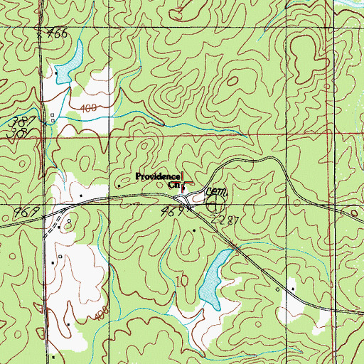 Topographic Map of Providence Methodist Church, AL