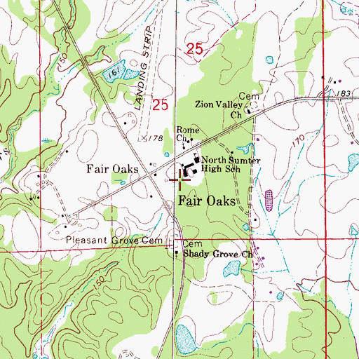 Topographic Map of Rome Christian Methodist Episcopal Church, AL