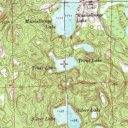 Topographic Map of Trout Lake, WI