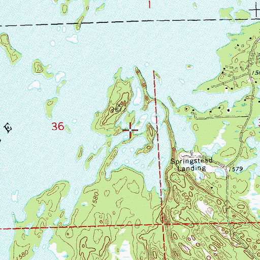 Topographic Map of Turtle Flambeau Flowage, WI
