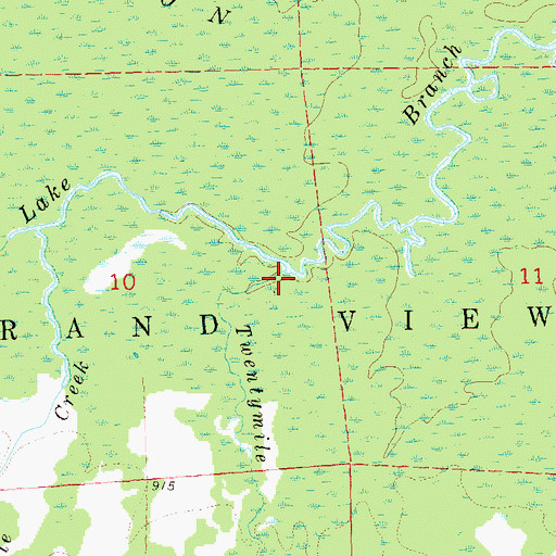 Topographic Map of Twentymile Creek, WI