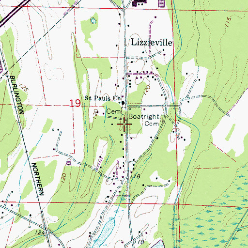 Topographic Map of Saint Pauls Baptist Church, AL