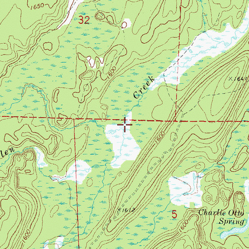 Topographic Map of West Allen Creek, WI