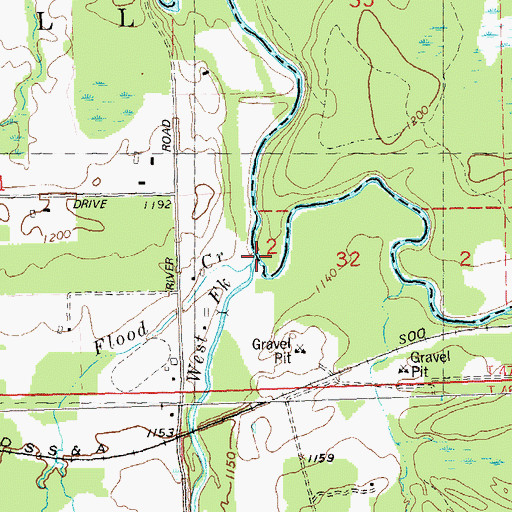 Topographic Map of West Fork Montreal River, WI