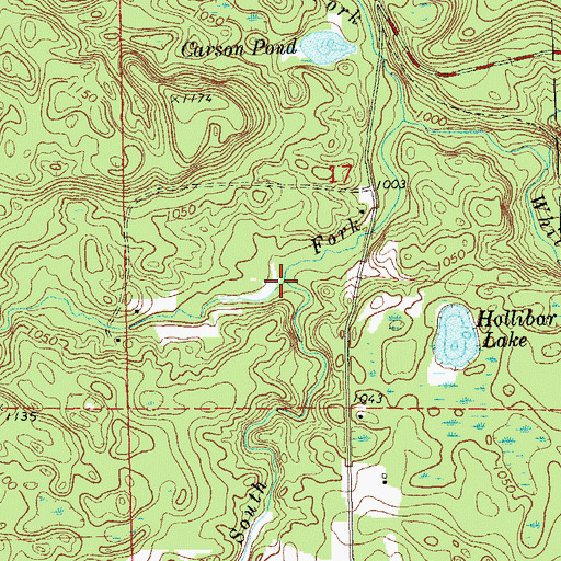 Topographic Map of West Fork White River, WI