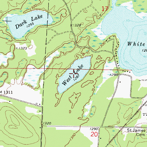 Topographic Map of West Lake, WI