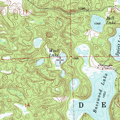 Topographic Map of West Lake, WI