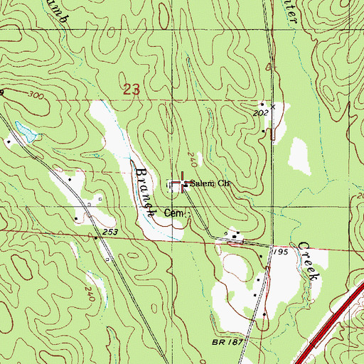Topographic Map of Salem Methodist Church, AL