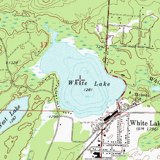 Topographic Map of White Lake, WI