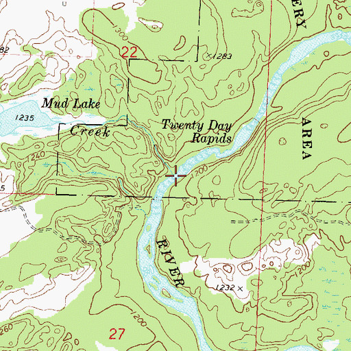 Topographic Map of White Lake Creek, WI