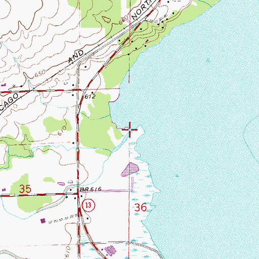 Topographic Map of Whittlesey Creek, WI