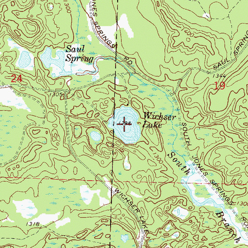 Topographic Map of Wichser Lake, WI