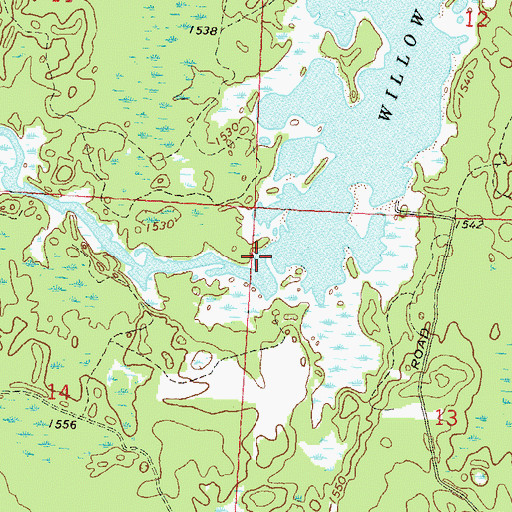 Topographic Map of Willow River, WI