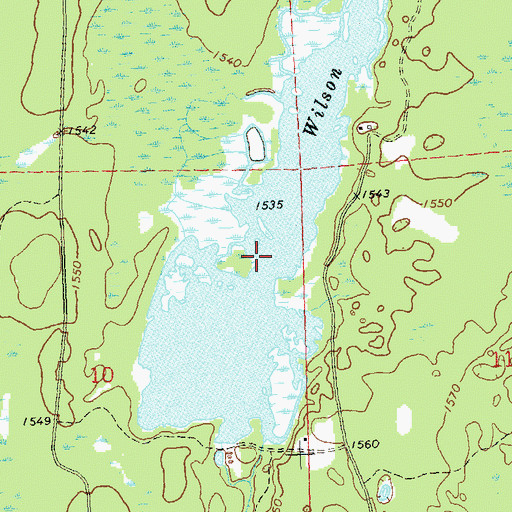 Topographic Map of Wilson Flowage, WI