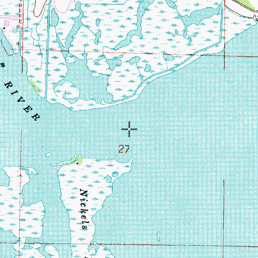 Topographic Map of Wolf River, WI