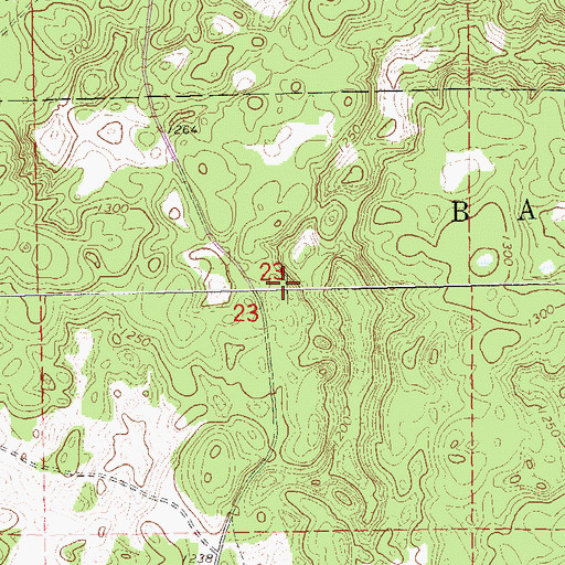 Topographic Map of Moquah Natural Area, WI