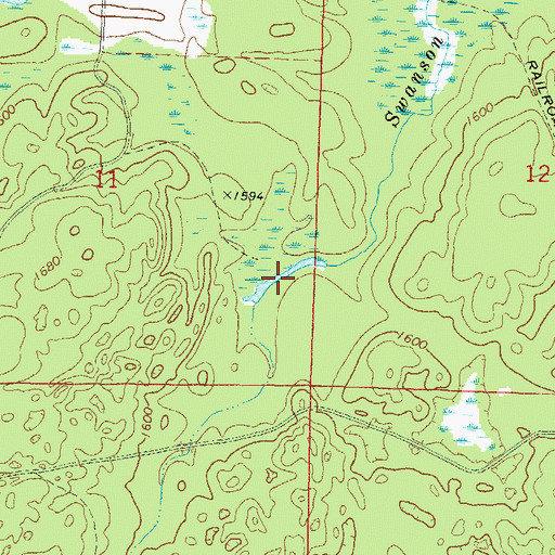 Topographic Map of Spring Pond, WI