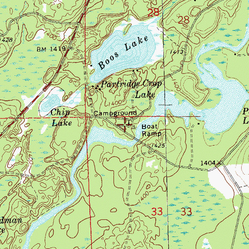 Topographic Map of Chippewa River Campground, WI