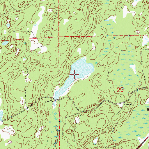 Topographic Map of Balsam Creek Flowage, WI