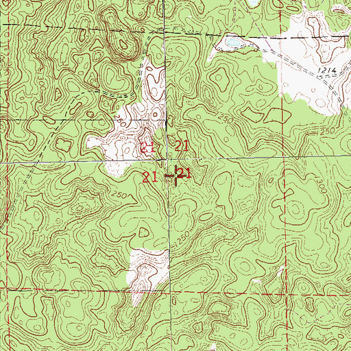 Topographic Map of Moquah Barrens Wildlife Area, WI