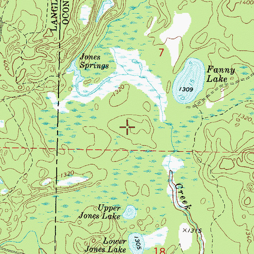Topographic Map of Jones Springs Management Area, WI