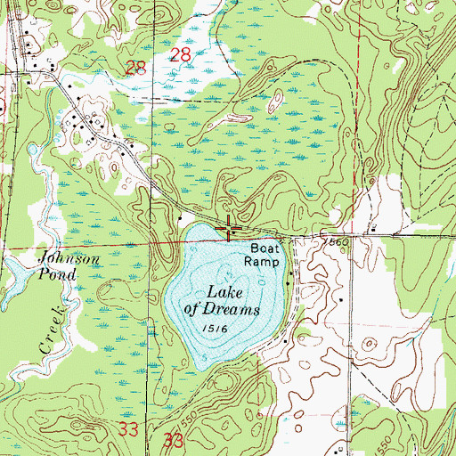 Topographic Map of Florence County Park Campground, WI