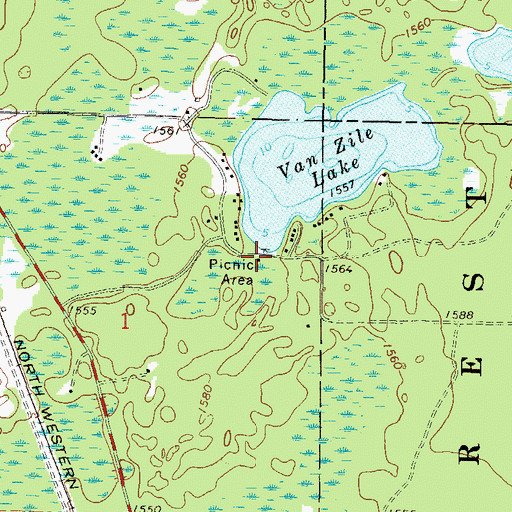 Topographic Map of Town Park Recreation Site, WI