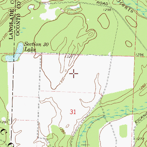 Topographic Map of Oconto Seed Orchards, WI