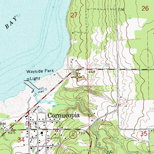 Topographic Map of East Pier Light, WI