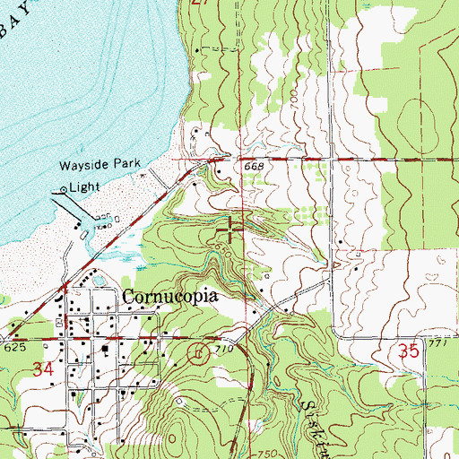 Topographic Map of South Shore Marina, WI