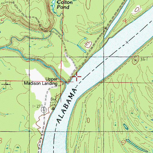 Topographic Map of Upper Madison Landing, AL
