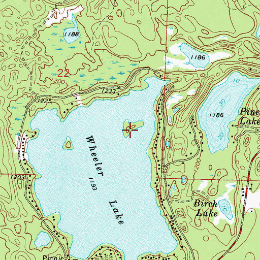 Topographic Map of Virgin Island, WI