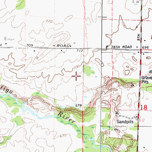 Topographic Map of Ermis-Ridgeview Airport, WI