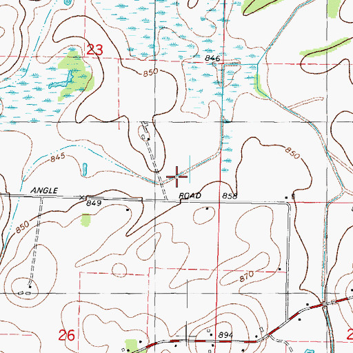 Topographic Map of Pfaffenroth Private Airport (historical), WI