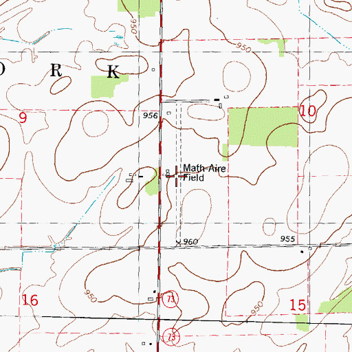 Topographic Map of Mathaire Field, WI