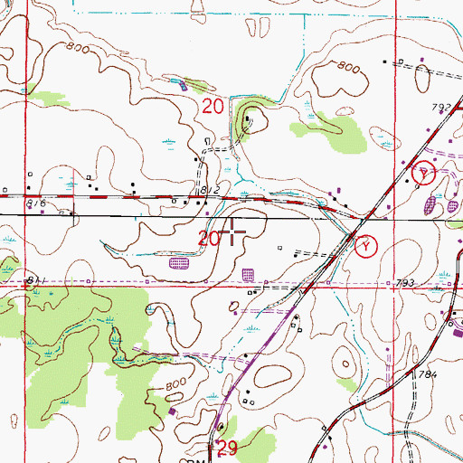 Topographic Map of Simandl Field/Private Airport (historical), WI