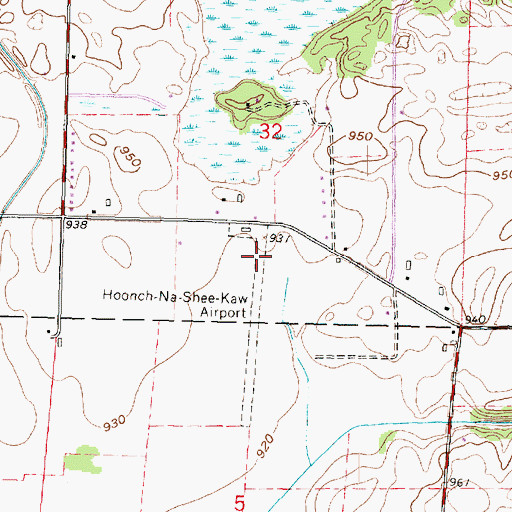 Topographic Map of Mc Manus Hoonch-Na-Shee-Kaw Airport, WI