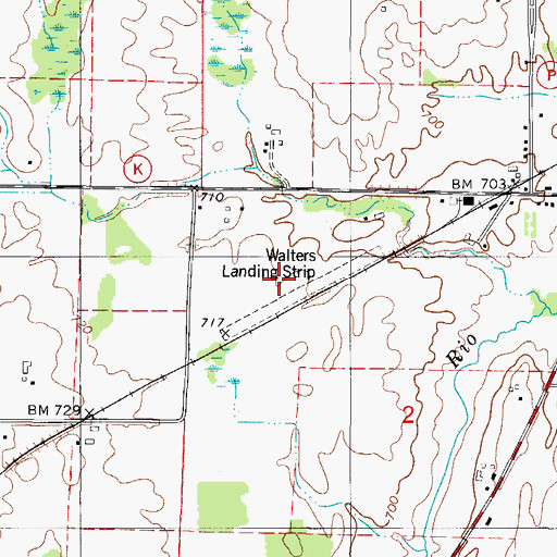 Topographic Map of Walter's Agri-Center Airport, WI