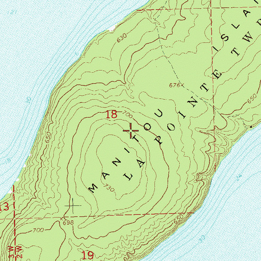 Topographic Map of Apostle Islands National Lakeshore, WI