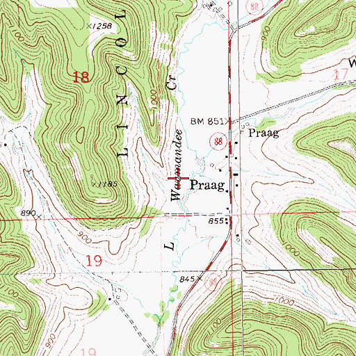 Topographic Map of Buffalo County, WI