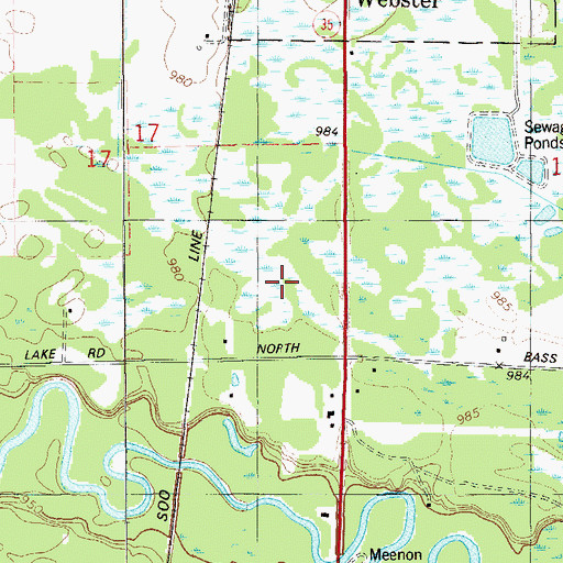 Topographic Map of Burnett County, WI