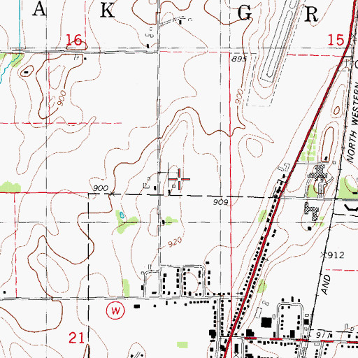 Topographic Map of Dodge County, WI