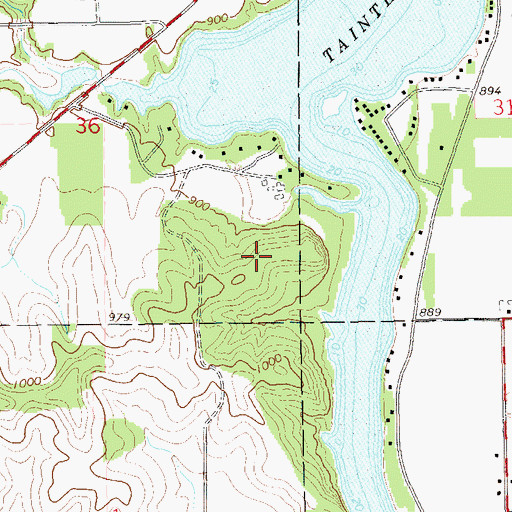 Topographic Map of Dunn County, WI