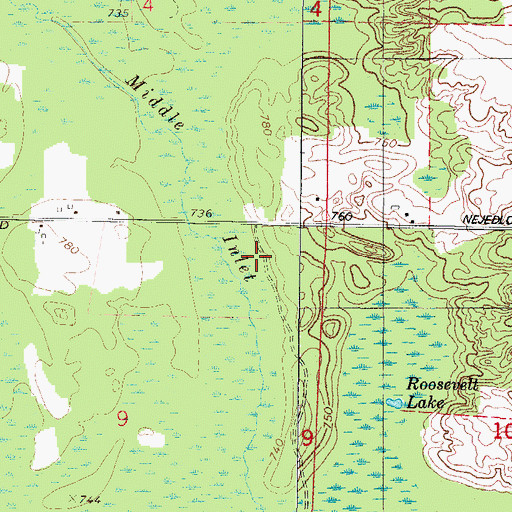 Topographic Map of Marinette County, WI