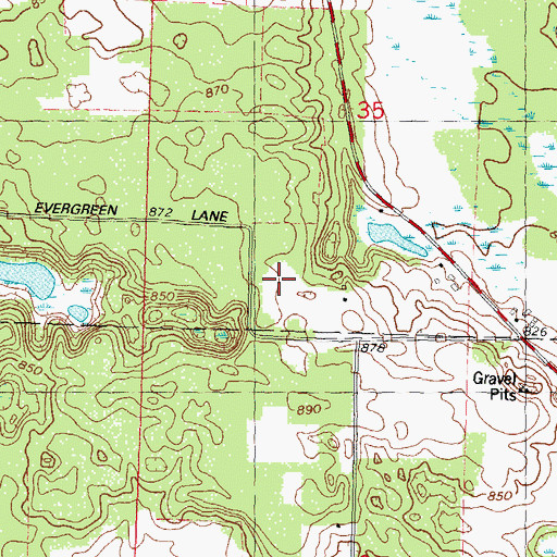 Topographic Map of Marquette County, WI