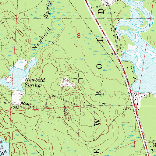 Topographic Map of Oneida County, WI